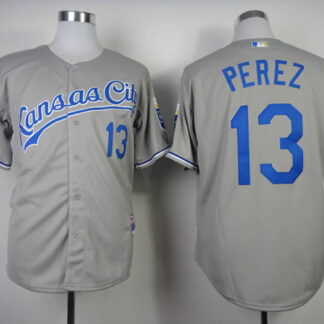Kansas Royals #13 Aviles Grey Cool Base Jerseys