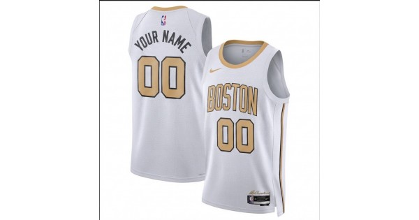 Boston Celtics Nike Unisex 2025/26 White Swingman Custom Jersey - City Edition - Image 2