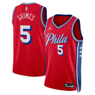 Women's Philadelphia 76ers #5 Quentin Grimes Red Swingman Statement Edition Jersey
