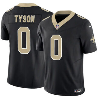 Men's New Orleans Saints #0 Jordyn Tyson Black 2026 F.U.S.E Vapor Limited Football Stitched Jersey