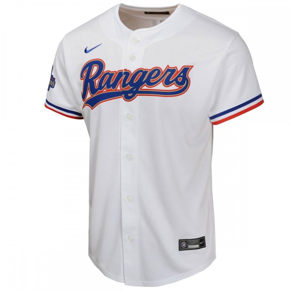 Josh Jung Texas Rangers Nike Youth 2024 Gold Collection Limited Player Jersey – White - Image 2