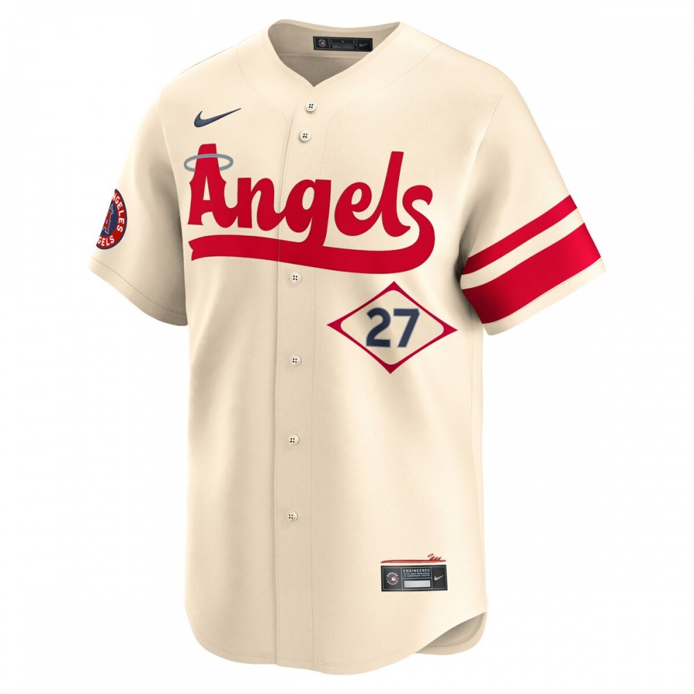 Mike Trout Los Angeles Angels Nike City Connect Limited Player Jersey - Cream - Image 2