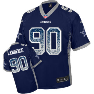 Nike Dallas Cowboys #90 Demarcus Lawrence Navy Blue Team Color Men’s Stitched NFL Elite Drift Fashion Jersey