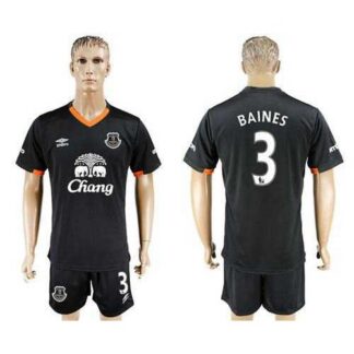 Everton #3 Baines Away Soccer Club Jersey