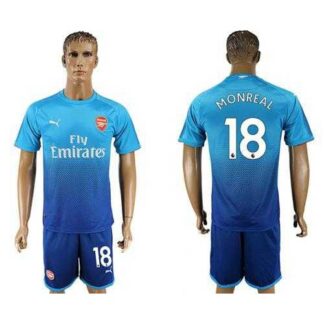 Arsenal #18 Monreal Away Soccer Club Jersey
