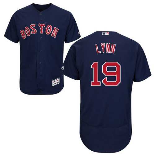 Boston Red Sox #19 Fred Lynn Navy Flexbase Stitched Jersey DingZhi