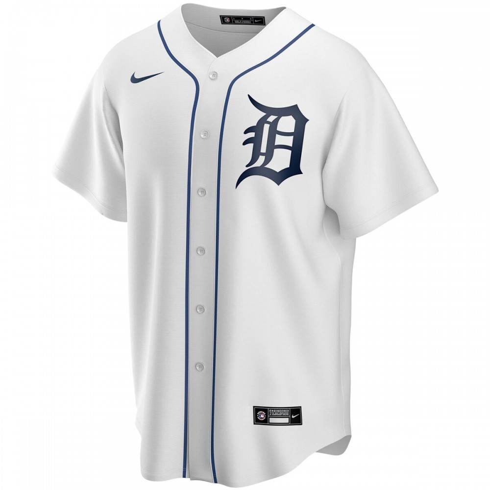Detroit Tigers Nike Youth Home Replica Custom Jersey - White - Image 2