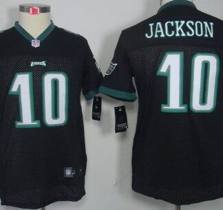 Nike Philadelphia Eagles #10 DeSean Jackson Black Limited Kids Jersey