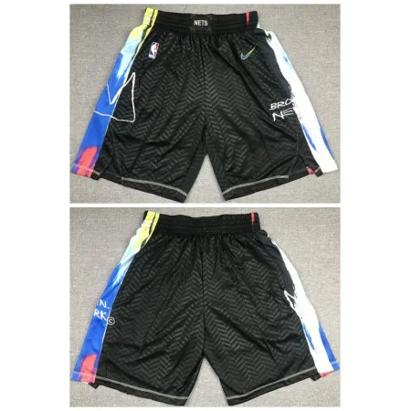 Men's Brooklyn Nets Black Shorts (Run Small) TOUH