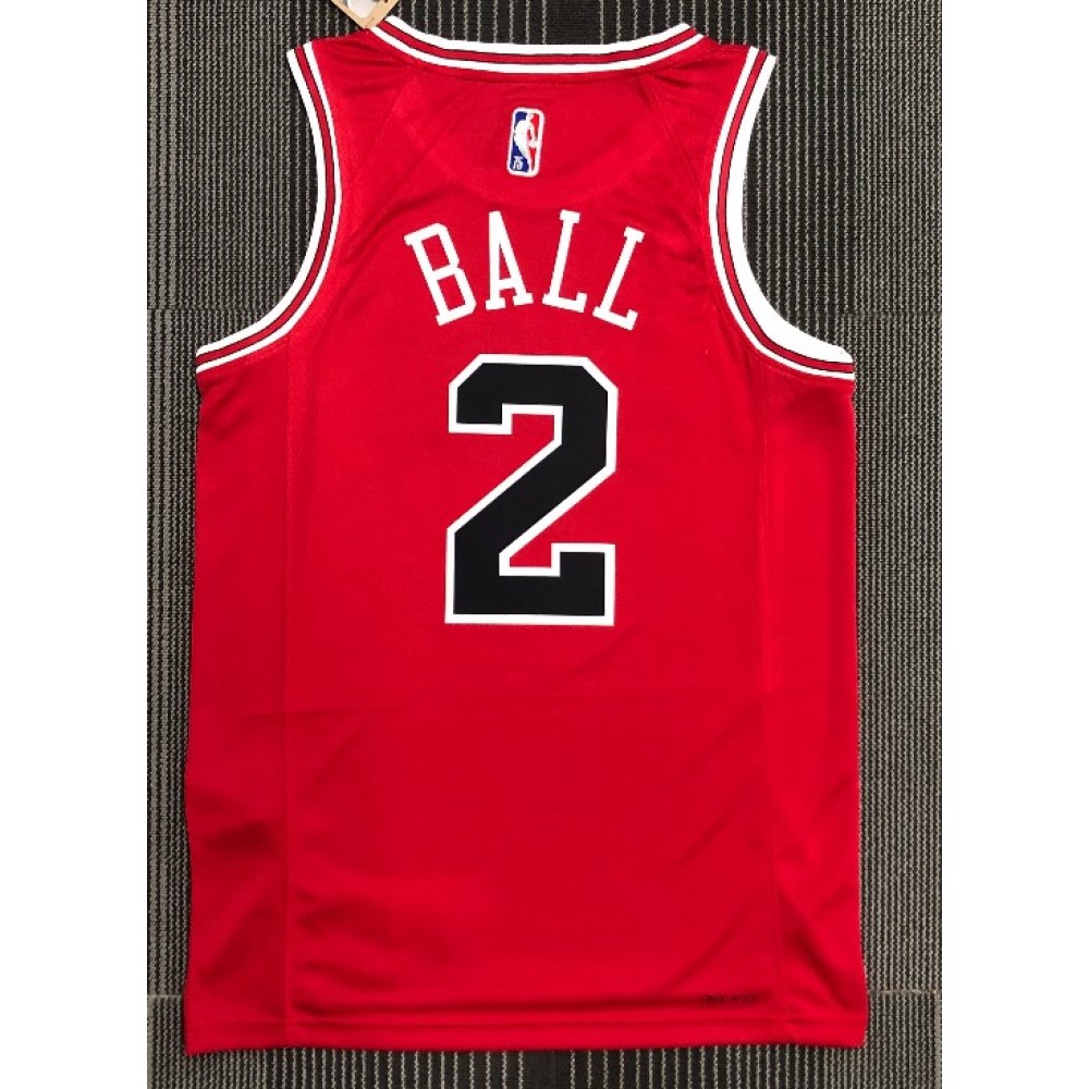 Men's Chicago Bulls Lonzo Ball #2 Nike Red 2021 Swingman NBA Jersey - Icon Edition - Image 2