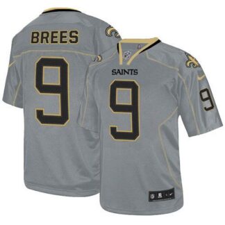 Nike New Orleans Saints #9 Drew Brees Lights Out Grey Men’s Stitched NFL Elite Jersey