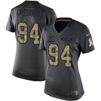 Nike Dallas Cowboys #94 Randy Gregory Black Women’s Stitched NFL Limited 2016 Salute to Service Jersey