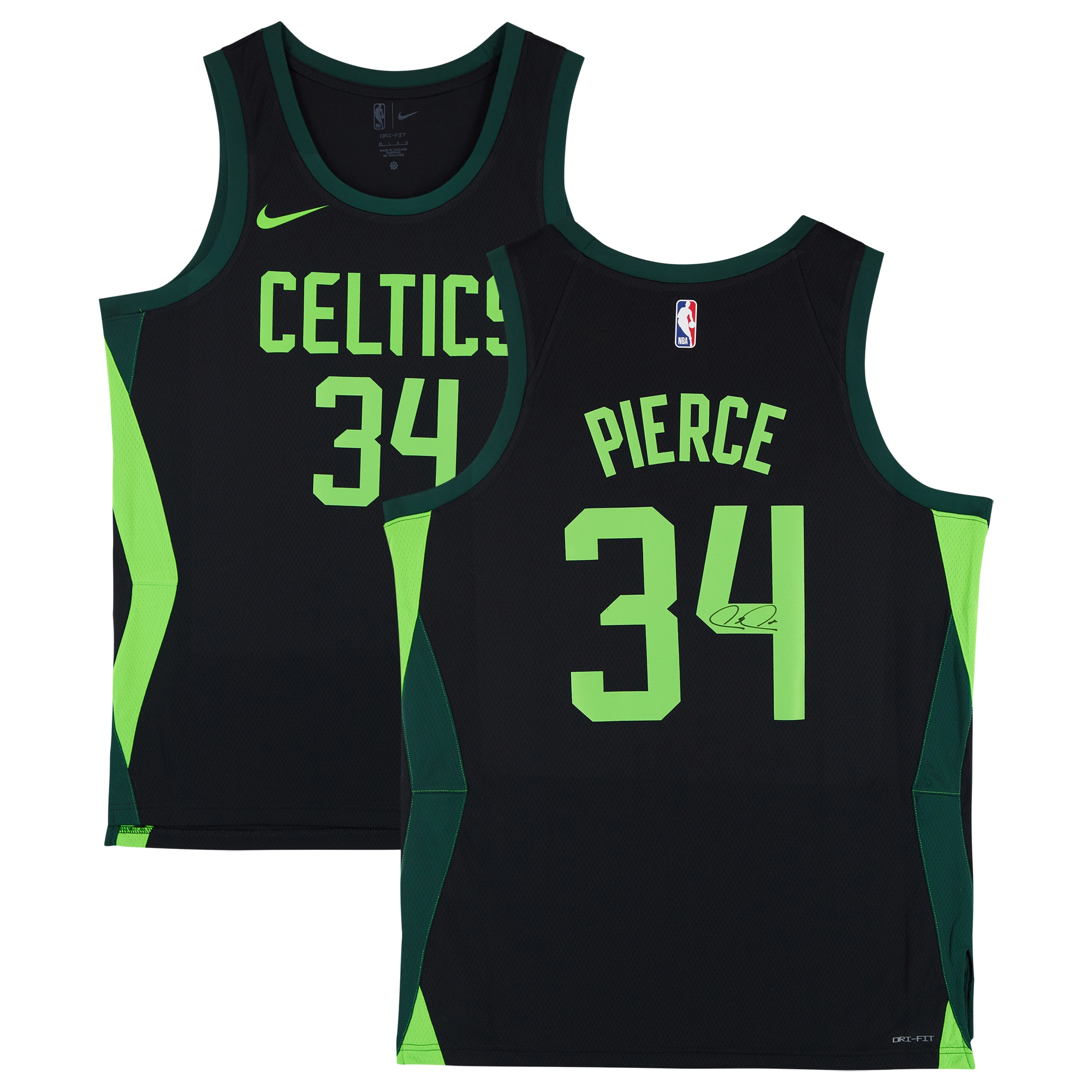 Paul Pierce Boston Celtics Autographed Fanatics Authentic Black Nike 2024-25 City Edition Swingman Jersey