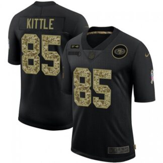 San Francisco 49ers #85 George Kittle Men’s Nike 2020 Salute To Service Camo Limited NFL Jersey Black