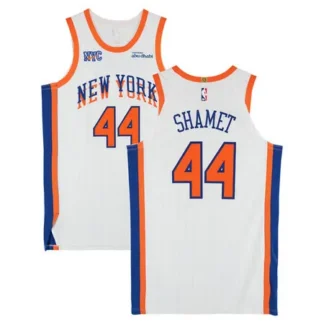 Youth New York Knicks #44 Landry Shamet White Stitched Basketball Jersey