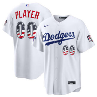 Youth Los Angeles Dodgers Nike White 2026 All-Star Edition Stars & Stripes Stadium Custom Jersey