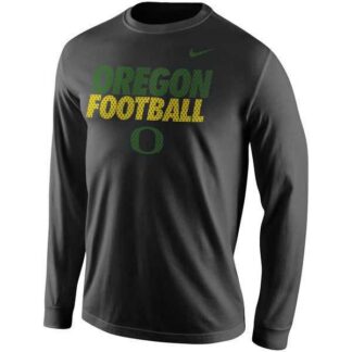 Oregon Ducks Nike Legend Performance Long Sleeve WEM T-Shirt - Black