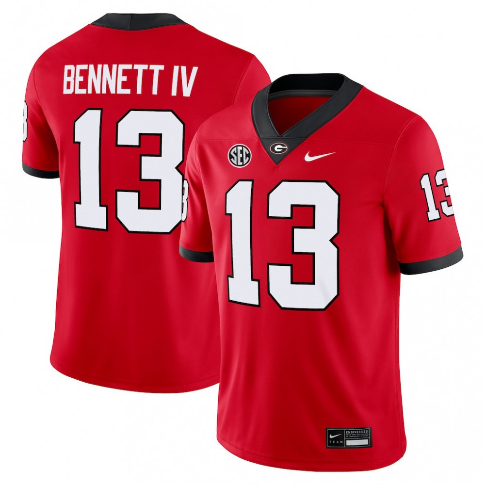 Stetson Bennett Georgia Bulldogs Home Nike Football Game Jersey - Red