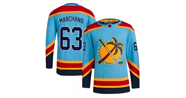Brad Marchand Florida Panthers Reverse Retro 2.0 Jersey - Light Blue - Image 2