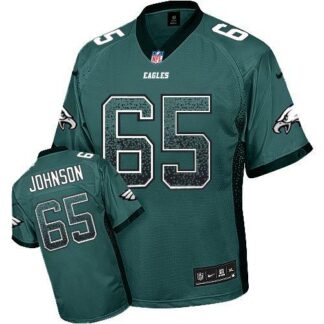 Nike Philadelphia Eagles #65 Lane Johnson Midnight Green Team Color Men’s Stitched NFL Elite Drift Fashion Jersey