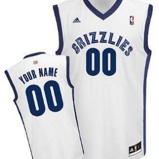 Men & Youth Customized Memphis Grizzlies White Jersey