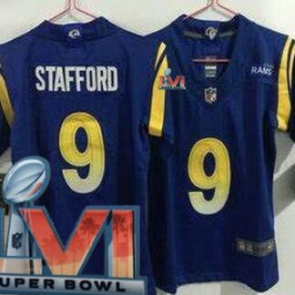 Women's Los Angeles Rams #9 Matthew Stafford Limited Royal 2022 Super Bowl LVI Bound Vapor Jersey