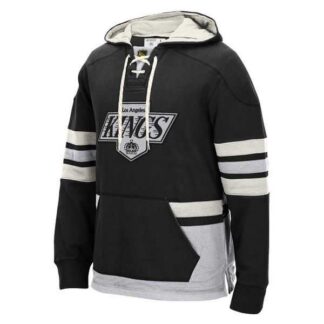 Los Angeles Kings Blank (No Name & Number) Black-White Stitched NHL Pullover Hoodie WanKe