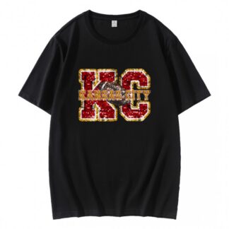 Kansas City Chiefs Football Faux Sequin T-Shirt