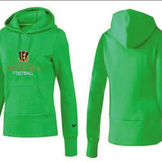 Nike Cincinnati Bengals Team Logo Green Women Pullover Hoodies (2)