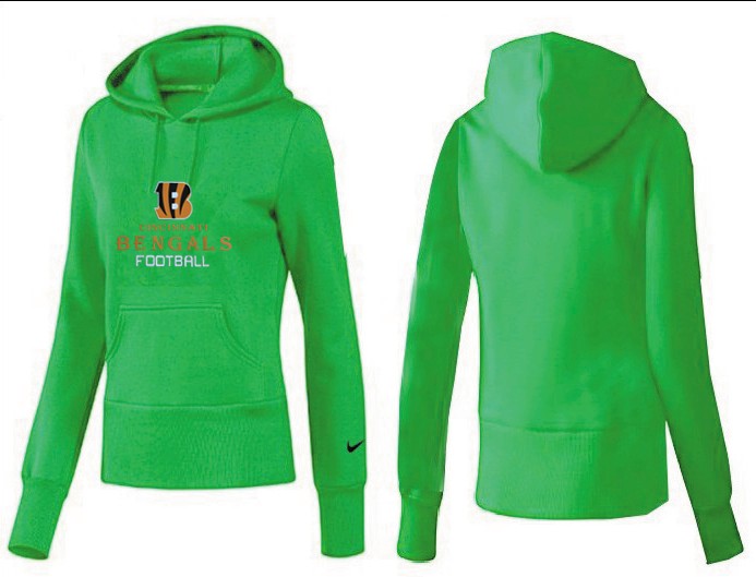 Nike Cincinnati Bengals Team Logo Green Women Pullover Hoodies (2)