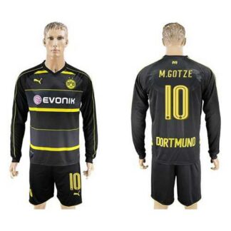 Dortmund #10 M.Gotze Away Long Sleeves Soccer Club Jersey