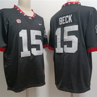 Gonzaga Bulldogs #15 Carson Beck Black Stitched Jersey