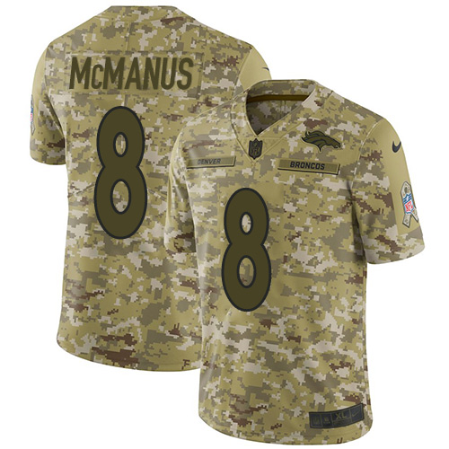 Nike Denver Broncos #8 Brandon McManus Camo Men’s Stitched NFL Limited 2018 Salute To Service Jersey
