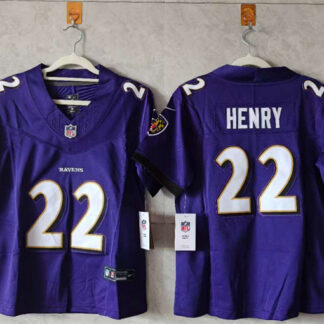 Women's Baltimore Ravens #22 Derrick Henry purple F.U.S.E. Vapor Football Jersey(Run Small)