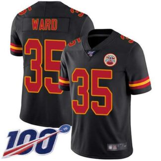 Nike Chiefs 35 Charvarius Ward Black 100th Season Vapor Untouchable Limited Jersey Dzhi