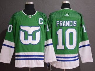 Men's Hartford Whalers #10 Ron Francis Green Adidas Jersey