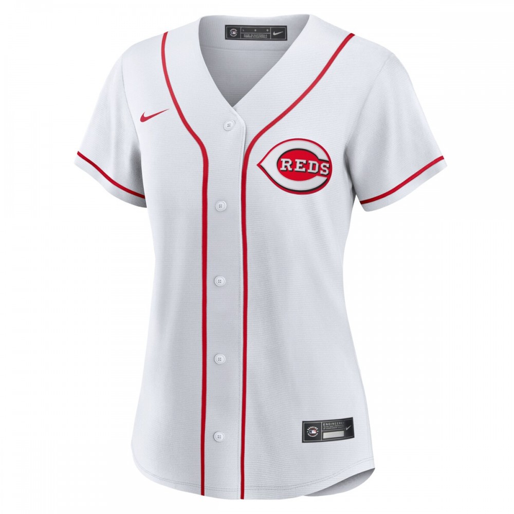 Cincinnati Reds Nike Women's Home Blank Replica Jersey - White - Image 2