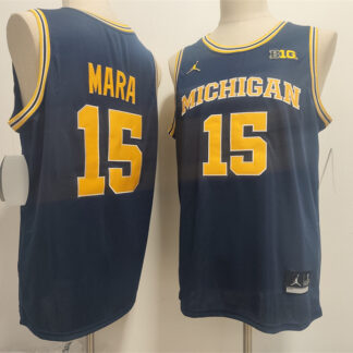 Men's Michigan Wolverines #15 Aday Mara Navy 2026 Vapor Limited Stitched Football Jersey