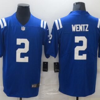 Men's Indianapolis Colts #2 Carson Wentz Royal Blue 2020 Vapor Untouchable Stitched NFL Nike Limited Jersey