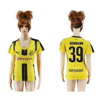 Women’s Dortmund #39 Bonmann Home Soccer Club Jersey