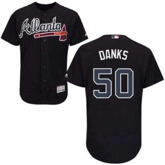 Atlanta Braves #50 John Danks Navy Flexbase Stitched Jersey DingZhi