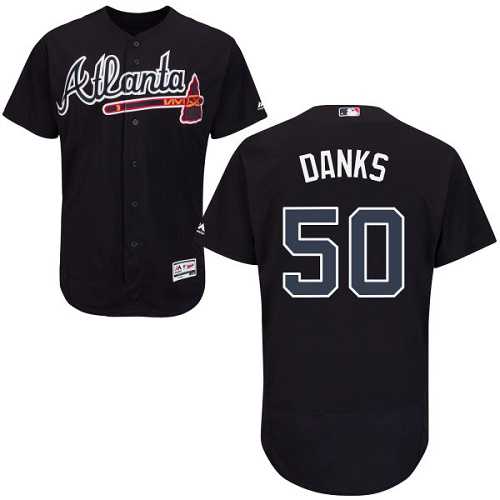 Atlanta Braves #50 John Danks Navy Flexbase Stitched Jersey DingZhi