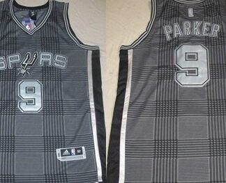 San Antonio Spurs #9 Tony Parker Black Rhythm Fashion Jerseys