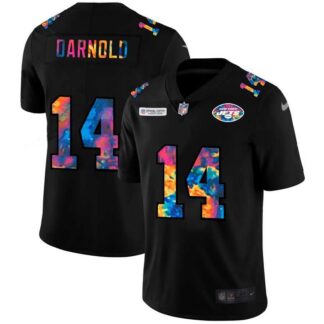Nike Jets 14 Sam Darnold Black Vapor Untouchable Fashion Limited Jersey yhua