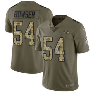 Nike Baltimore Ravens #54 Tyus Bowser Olive/Camo Men’s Stitched NFL Limited 2017 Salute To Service Jersey
