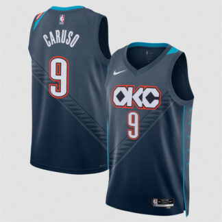 Men's Oklahoma City Thunder #9 Alex Caruso Navy 2025 City Edition Stitched Basketball Jersey
