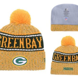 Packers Team Logo Yellow Knit Hat