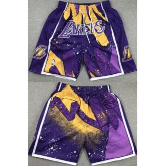 Men's Los Angeles Lakers Purple Shorts (Run Small) XLAL