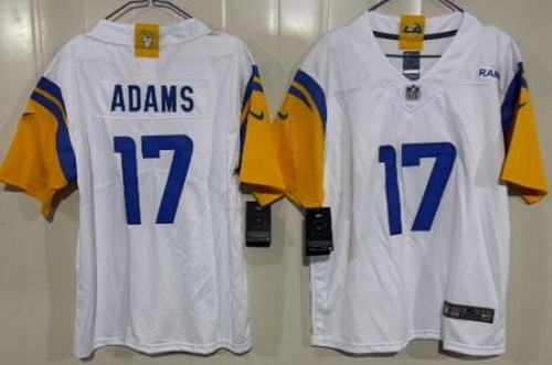 Youth Los Angeles Rams #17 Davante Adams Limited White Vapor Stitched Jersey