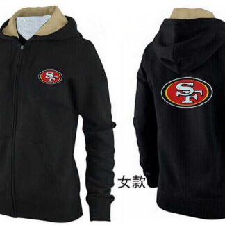Womens San Francisco 49ers Team Logo 2015 Full Zip Hoodie-60